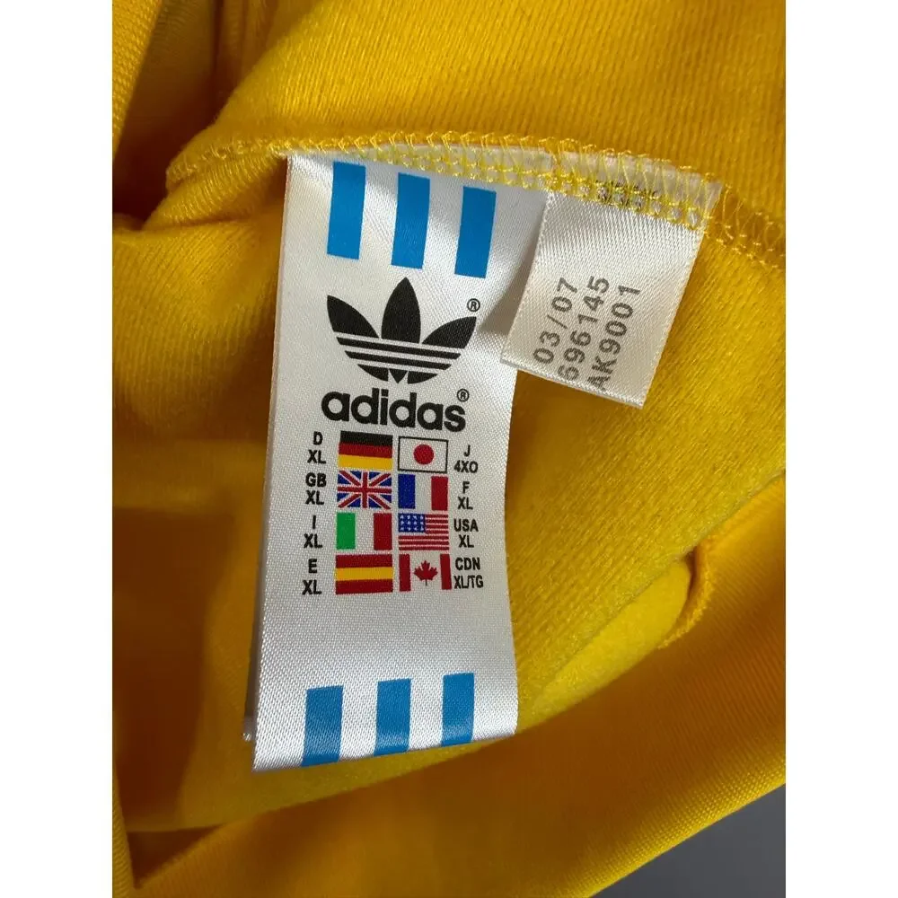 Liverpool Anthem Jacket Retro Adidas Original Yellow Vintage Men's XL